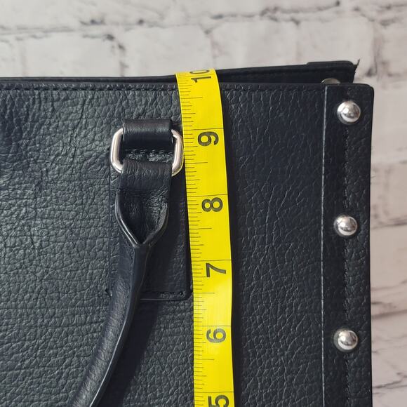 Rebecca Minkoff- Madison Satchel- Black with Studded sides-Black strap - Picture 12 of 13